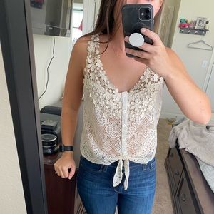 Urban Outfitters Kimchi Blue Lace Tank
